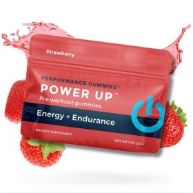 Seattle Gummy Company, Strawberry Power Up Pre-Workout Supplements (12-Pack)