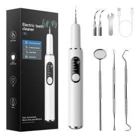Ultrasonic dental scaler for removing tartar and plaque, electric water flosser, cleans tea stains and smoke stains