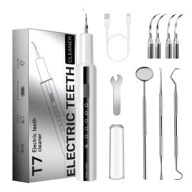Ultrasonic teeth cleaner for removing tea stains and tobacco stains, dental scaler for tartar and plaque, crescent-shaped