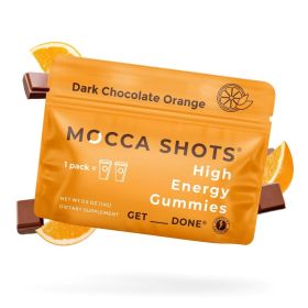 Seattle Gummy Company, Mocca Shots Energy Gummies with Caffeine (Option: 12-Pack - Dark Chocolate Orange)