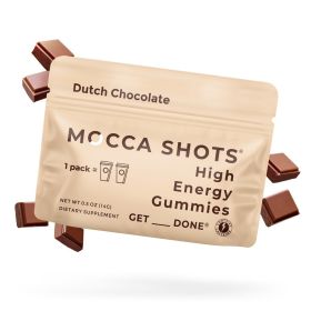 Seattle Gummy Company, Mocca Shots Energy Gummies with Caffeine (Option: 12-Pack - Dutch Chocolate)