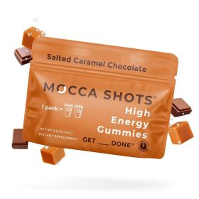 Seattle Gummy Company, Mocca Shots Energy Gummies with Caffeine (Option: 12-Pack - Salted Caramel Chocolate)