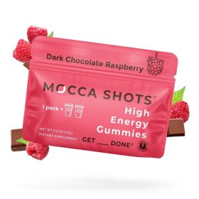 Seattle Gummy Company, Mocca Shots Energy Gummies with Caffeine (Option: 12-Pack - Dark Chocolate Raspberry)
