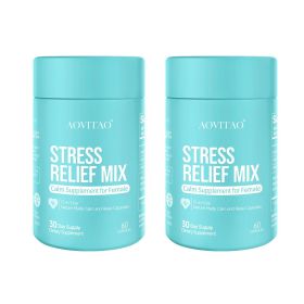 GABA + Ashwagandha Calm Supplement for Stress Relief & Relaxation (size: 60Count* 2Packs)