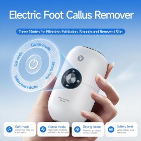 Electric foot callus remover, automatic and efficient foot file for removing dead skin (Color: withe)
